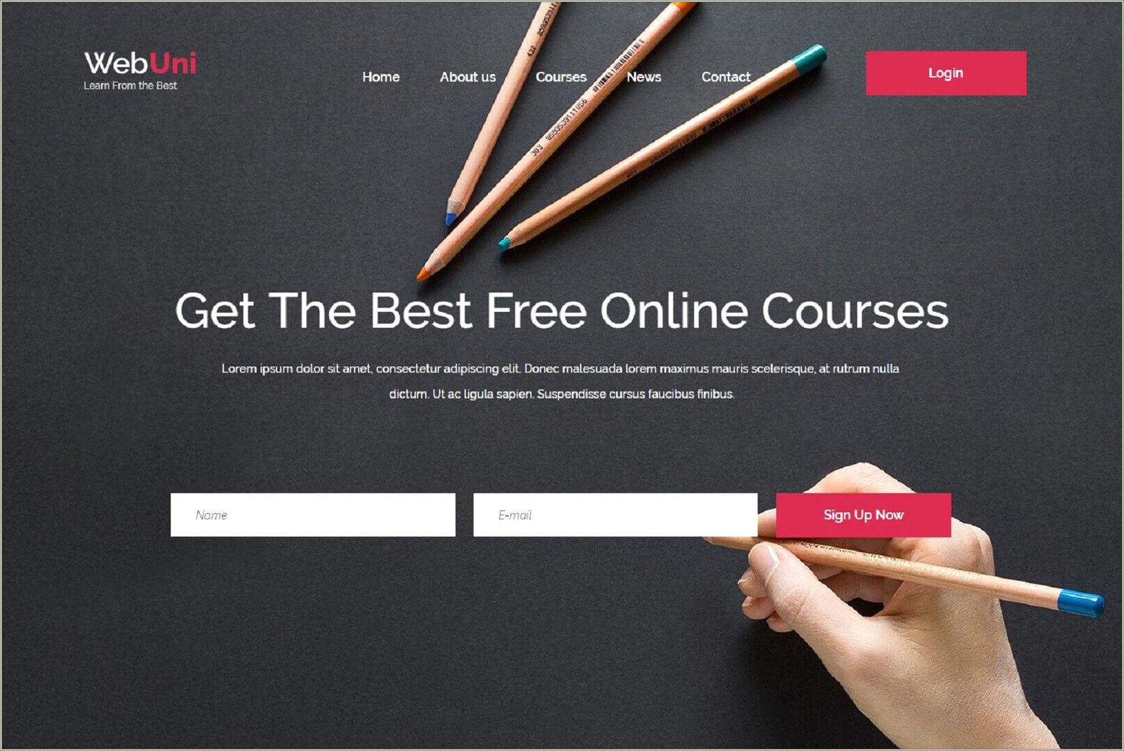 Free Online School Admin Html5 Template