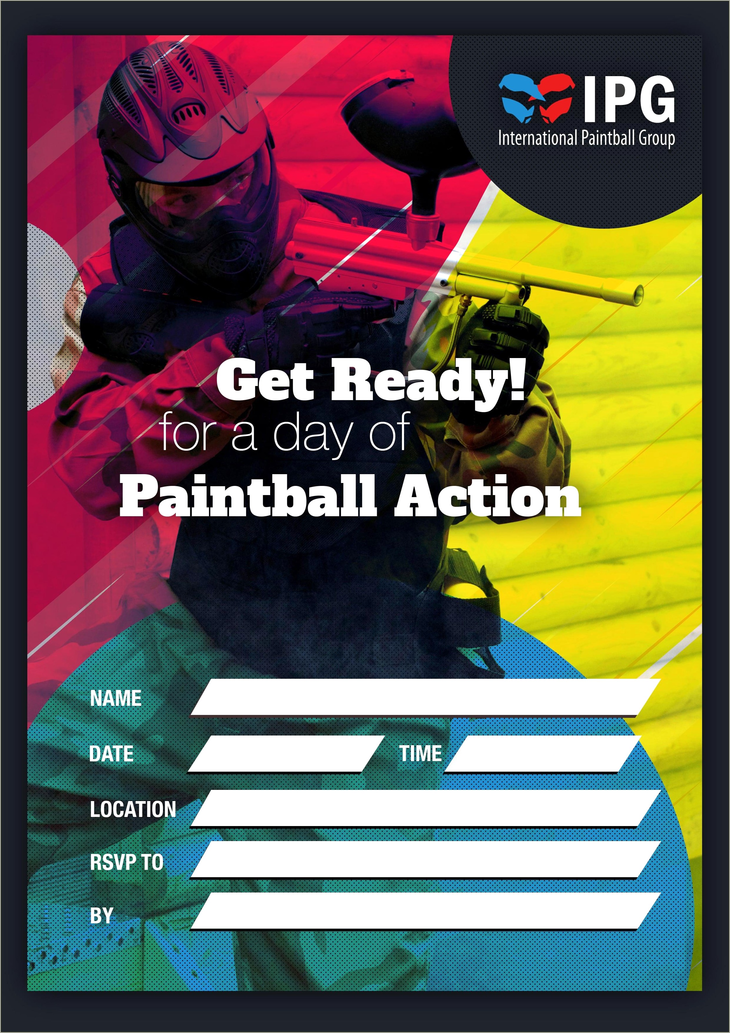 Free Painball Party Invitatation Template Free