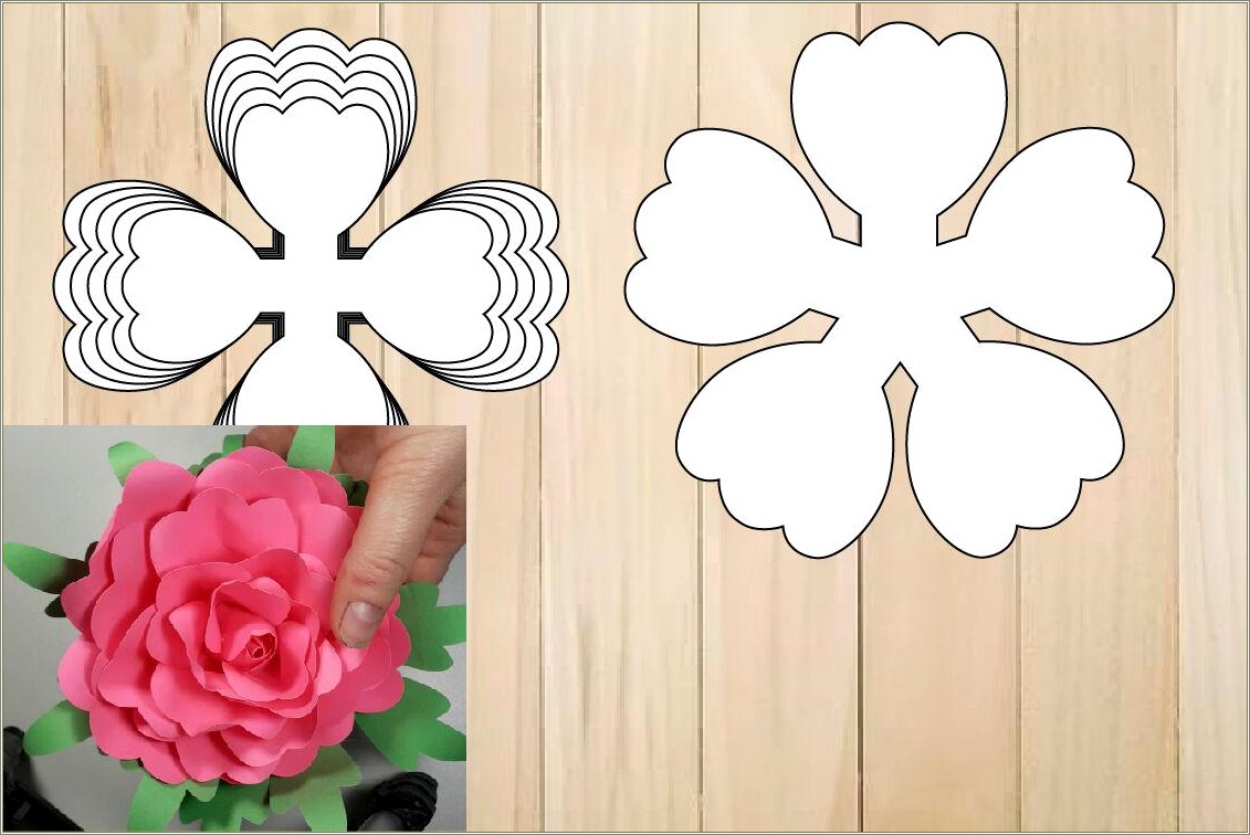 Free Paper Rose Flower Templates Pdf