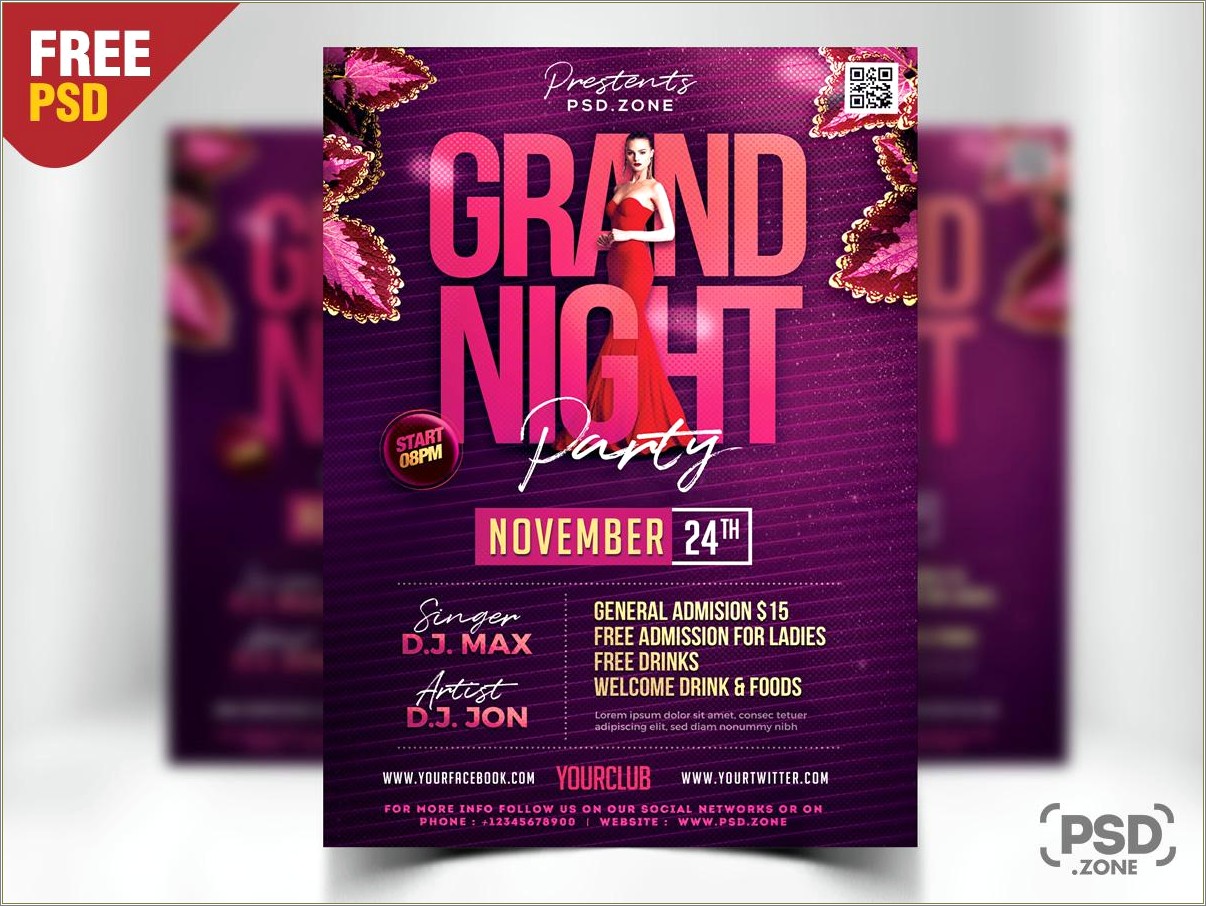 Free Party Flyer Templates For Photoshop