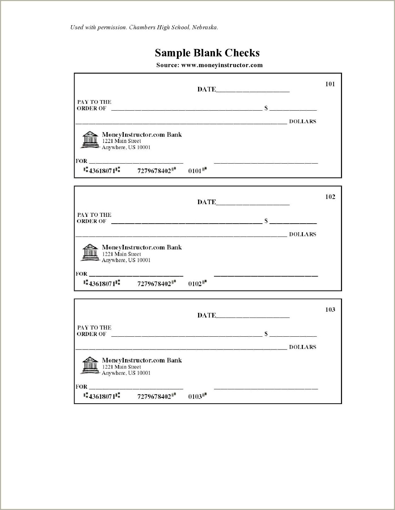 Free Personal Check Templates Ctf Files