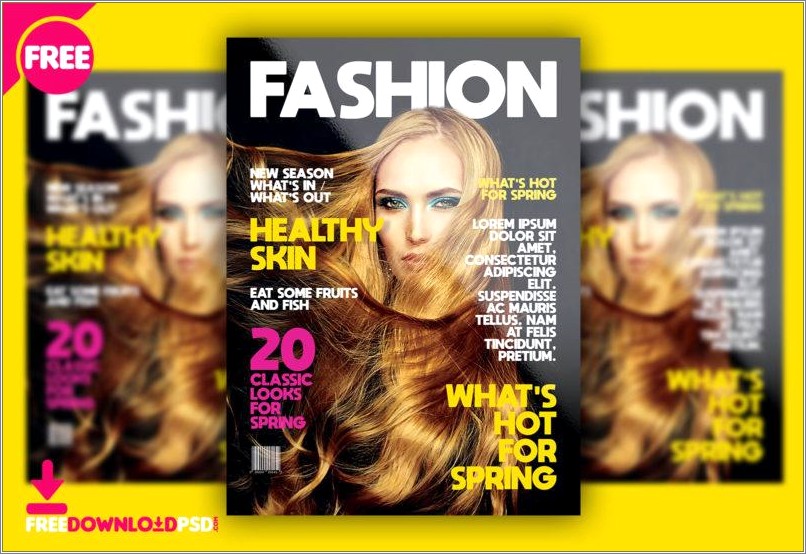 Free Photoshop Magazine Cover Template Psd