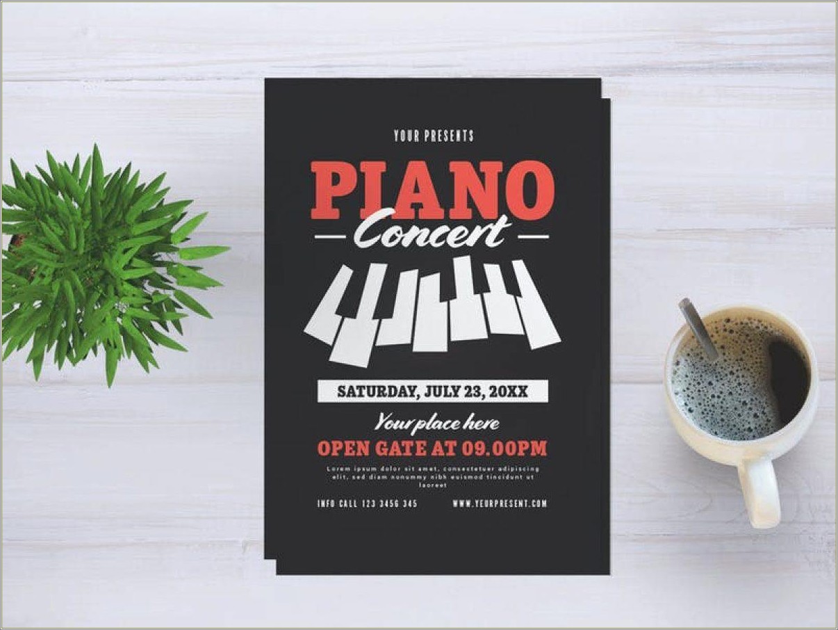 Free Piano Recital Invitation Template Free