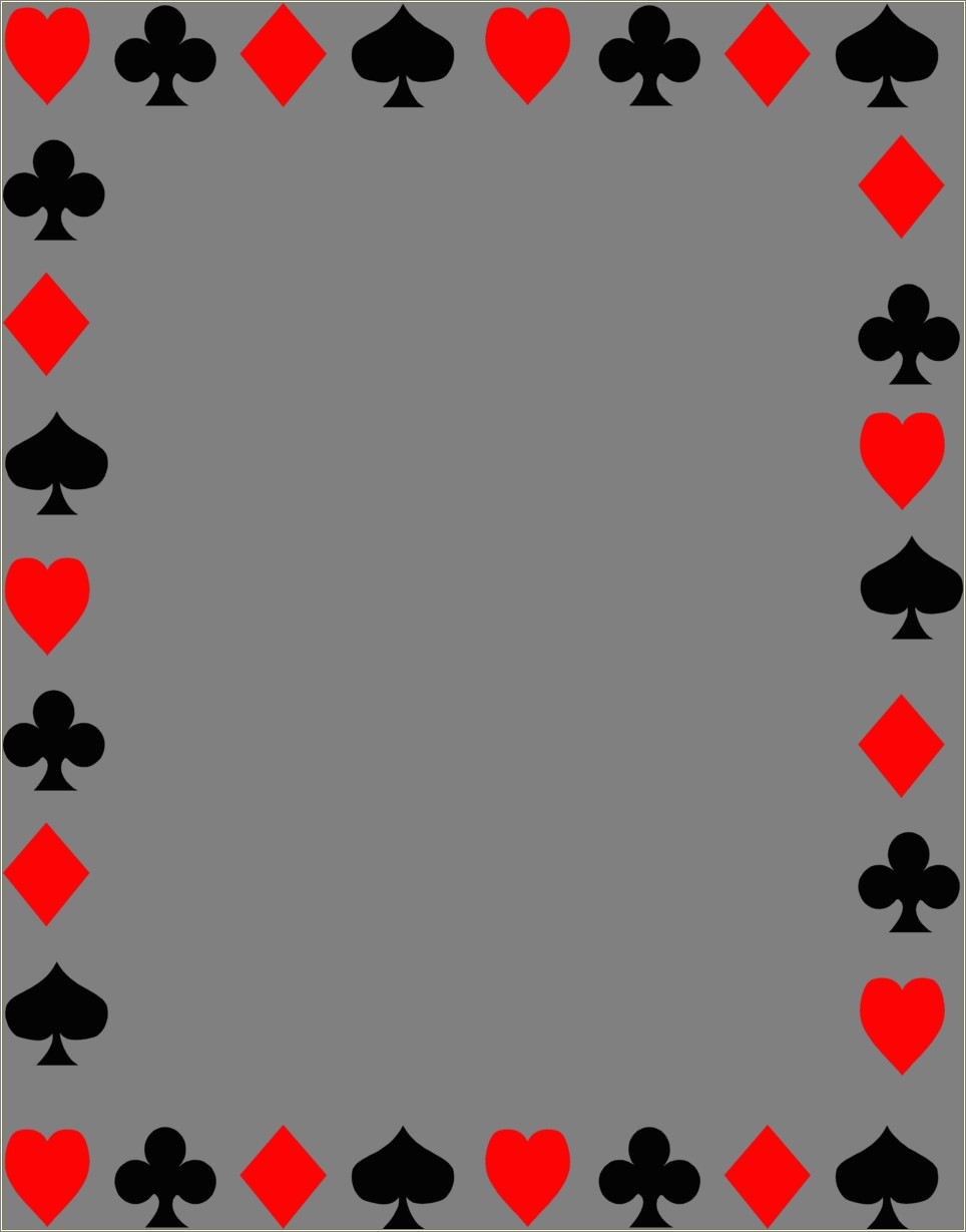 Free Playing Card Templates For Word