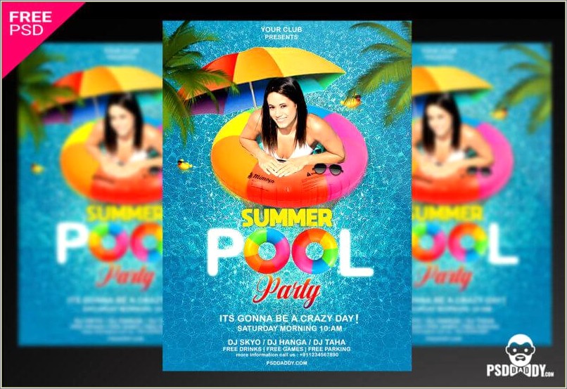 Free Pool Party Invitations Templates Free