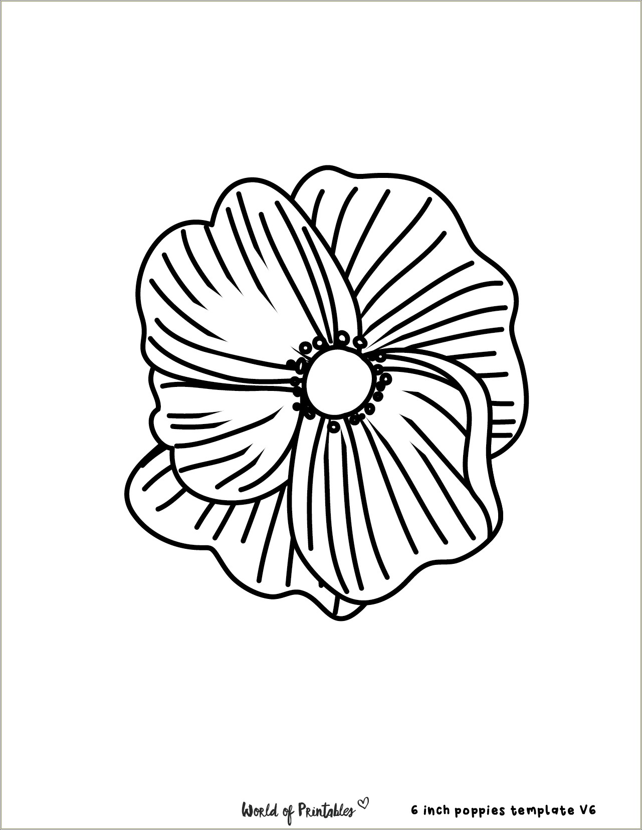 Free Poppy Template To Cut Out