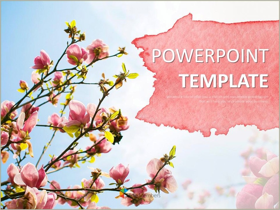 Free Powerpoint Template With Plant Theme