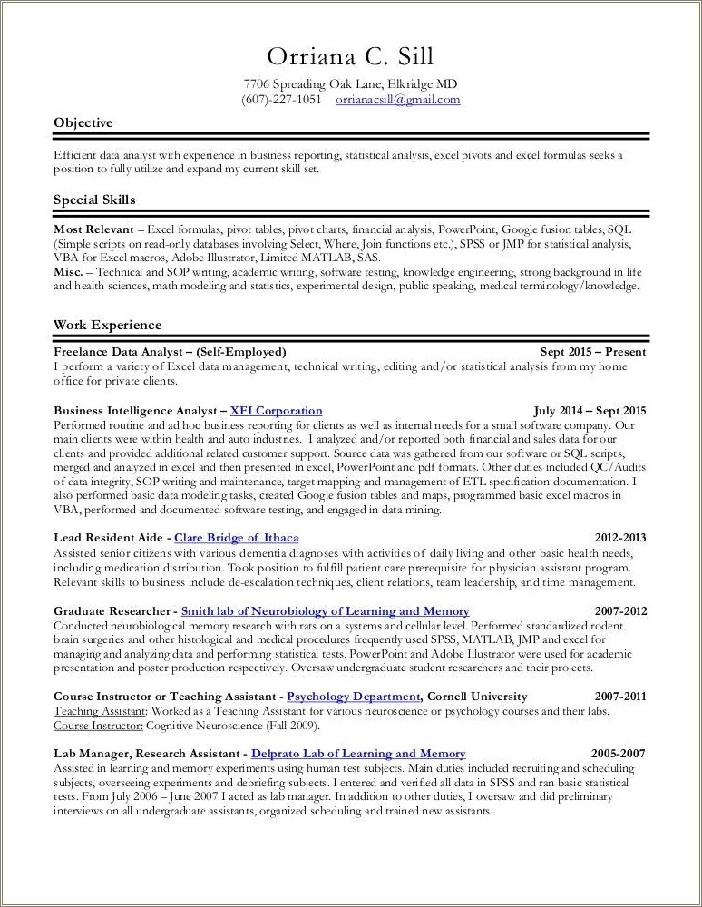 Vba Macro Analysis Or Reverse Engineering Experience Resume