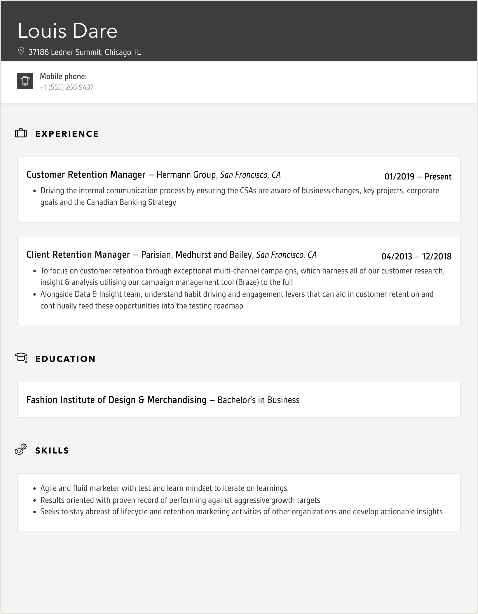 Verizon Wireless Retention Supervisor Resume Examples