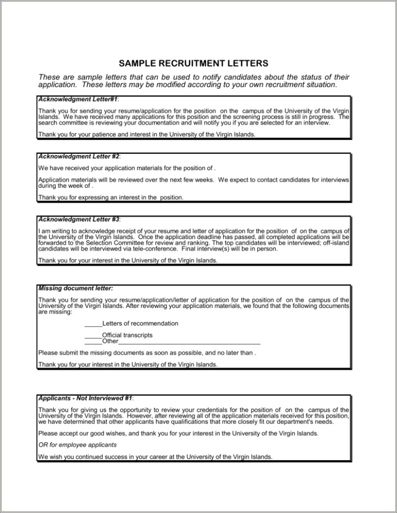 We Have Received Your Resume Template