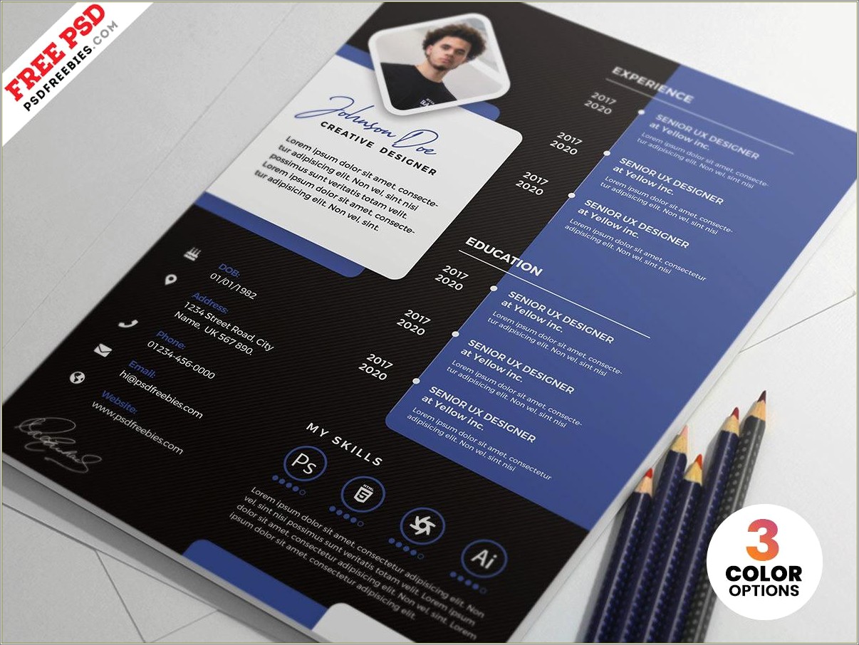 Web Designer Resume Psd Free Download