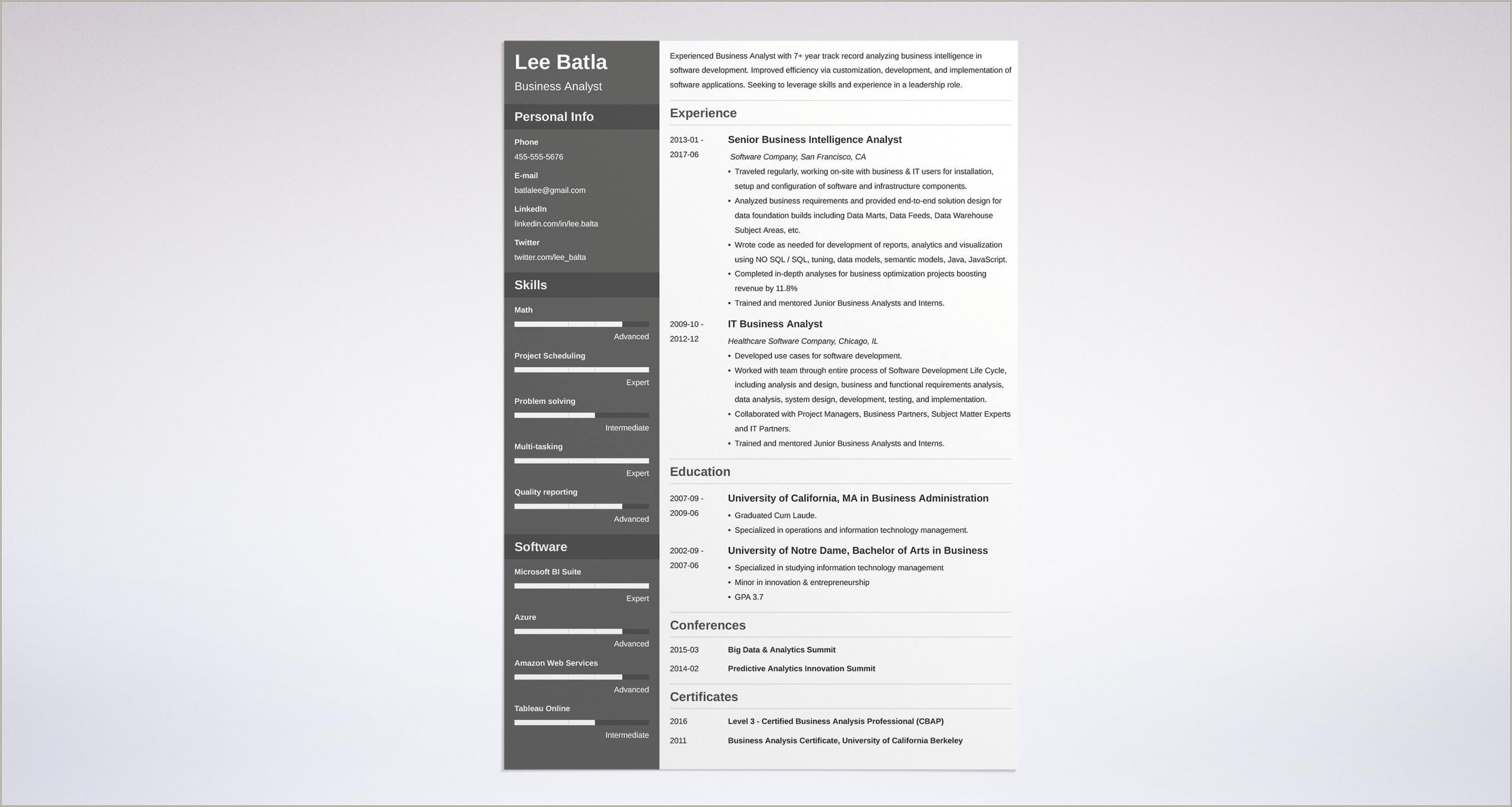 Web Services Rest Business Analysts Sample Resume