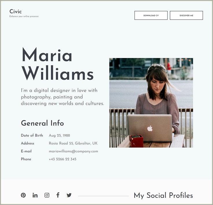 Website Templates For Resume Free Download