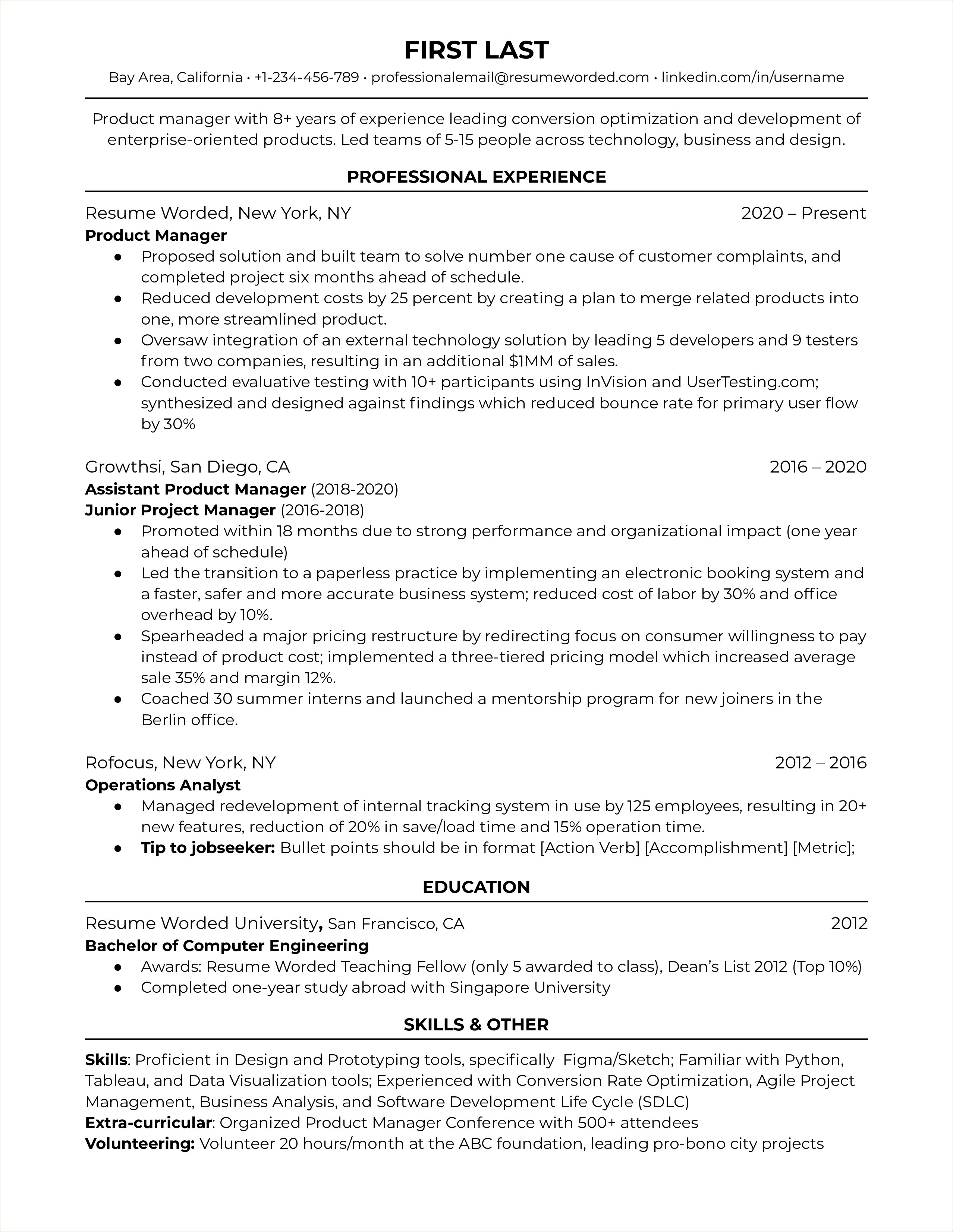 Where To Find Good Product Manager Resume Sample