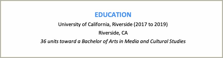 Where To Put Education On Resume After Graduation