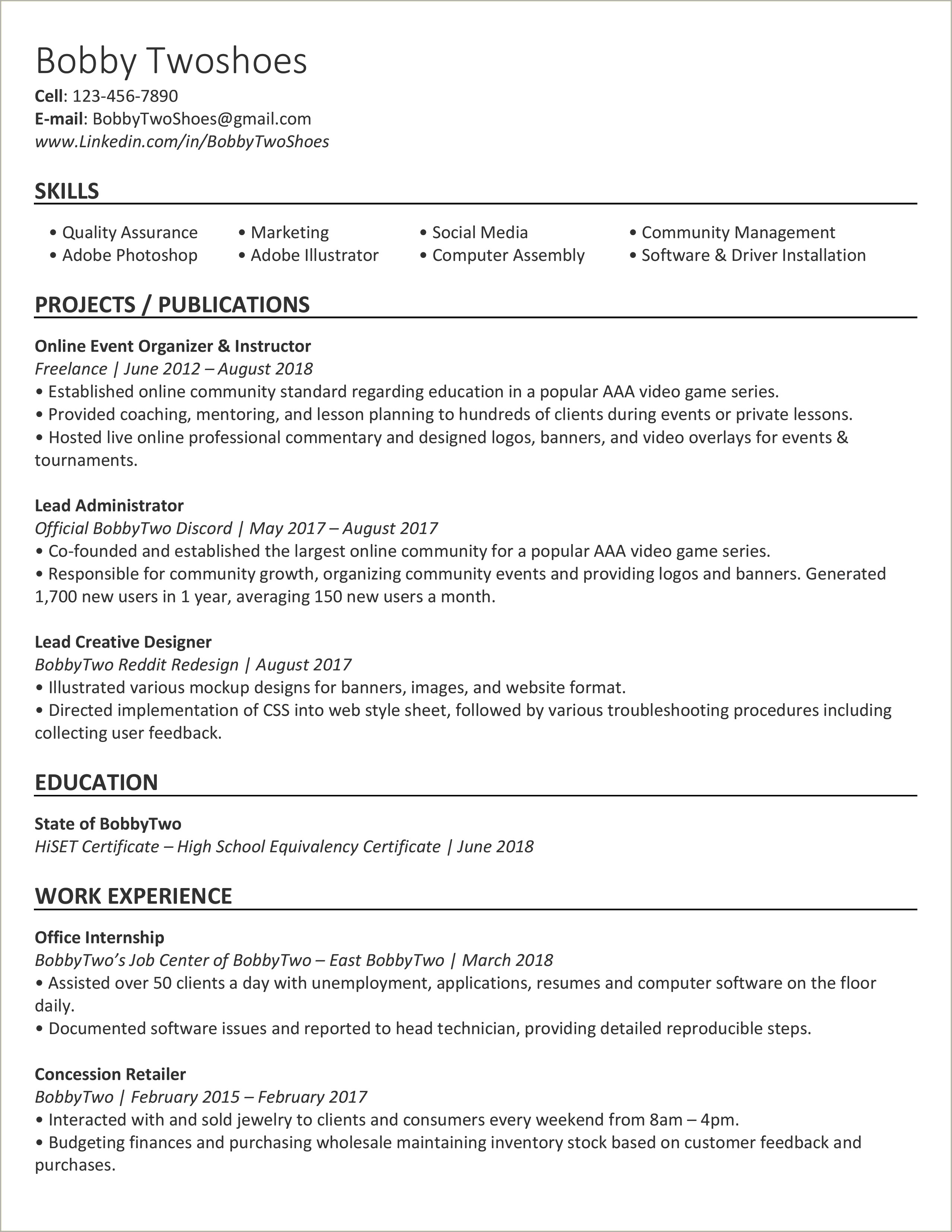 Where To Put Education On Resume Reddit