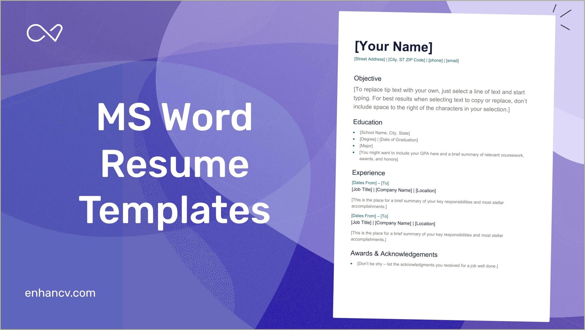 Which Resume Templates For Microsoft Word