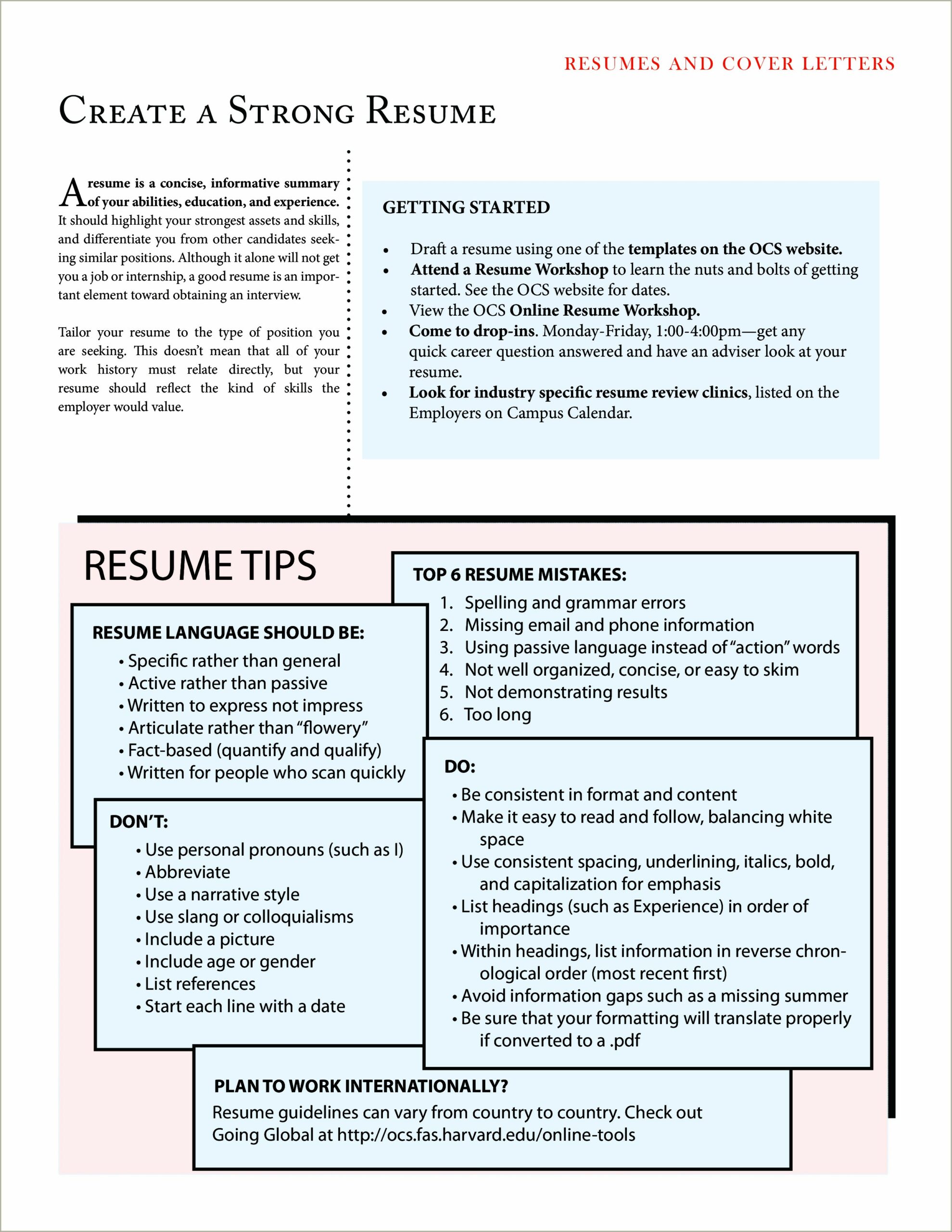 Words To Impress On A Resume