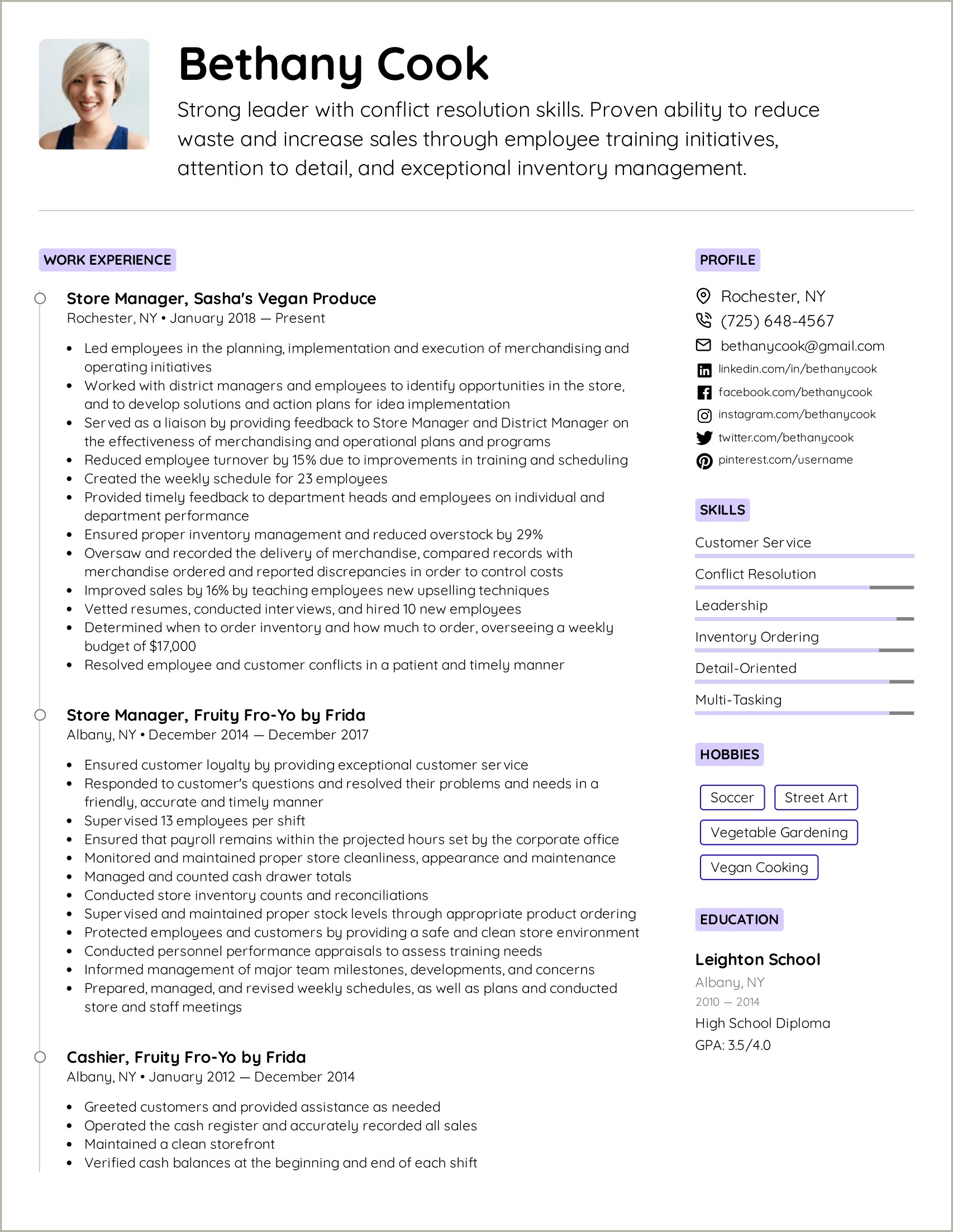 Writing A Resume For A Retail Job