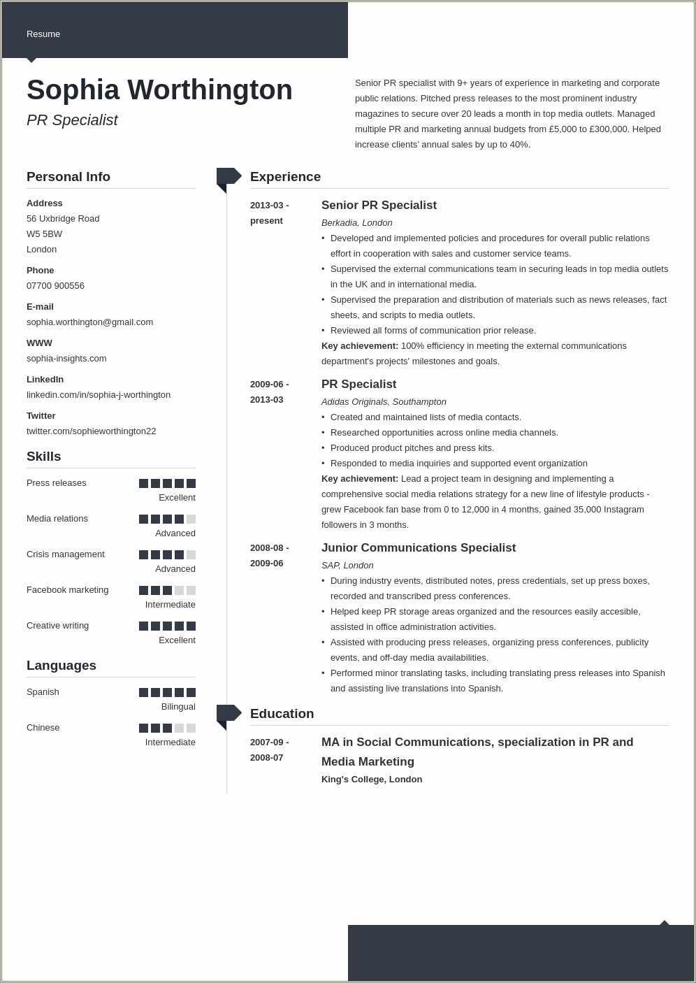 Writing A Skills Based Resume Example