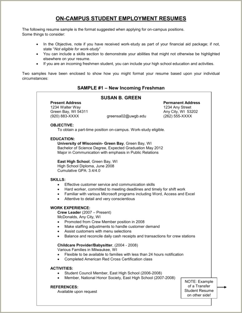Writing An Objective Resume Higher Ed