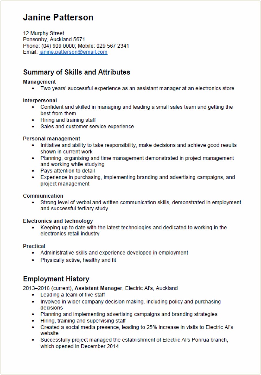 Writting About Communication Skills In A Resume