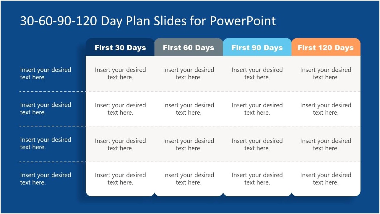 30 60 90 Day Sales Plan Free Template