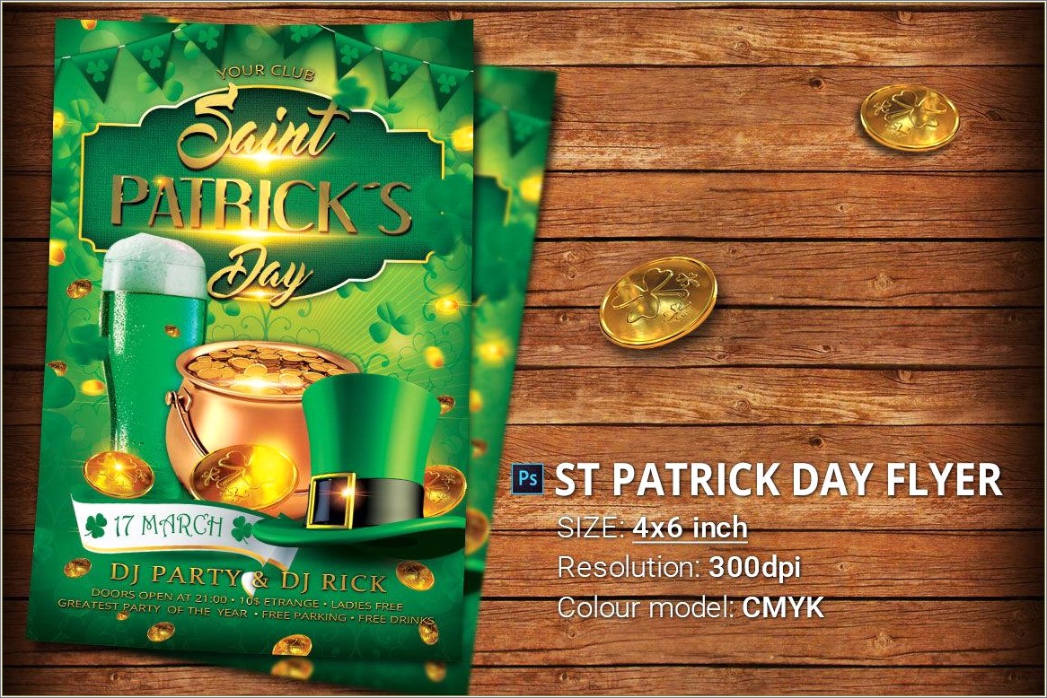4x6 Flyer Template St Pat Day Free