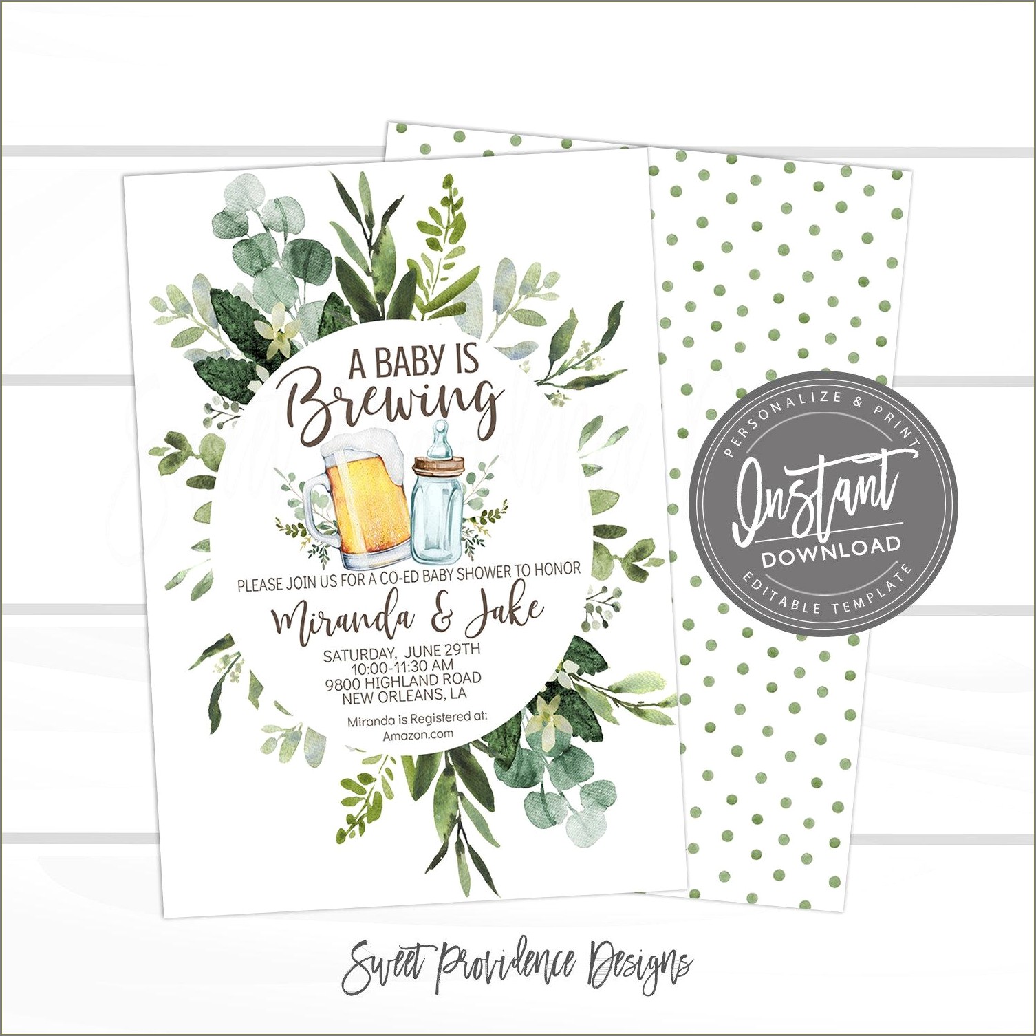 A Baby Is Brewing Free Printable Template