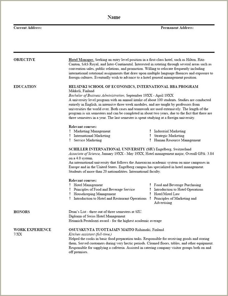 A Sample Of Resume Writing