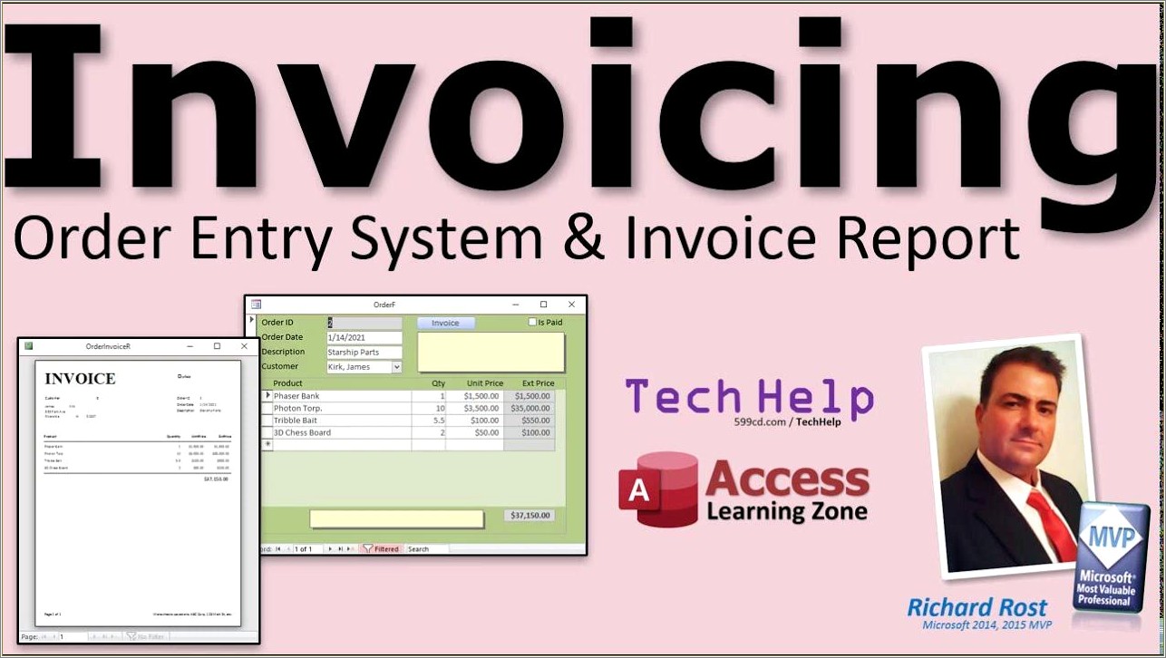 Access Work Orders Invoice Services Database Template Free