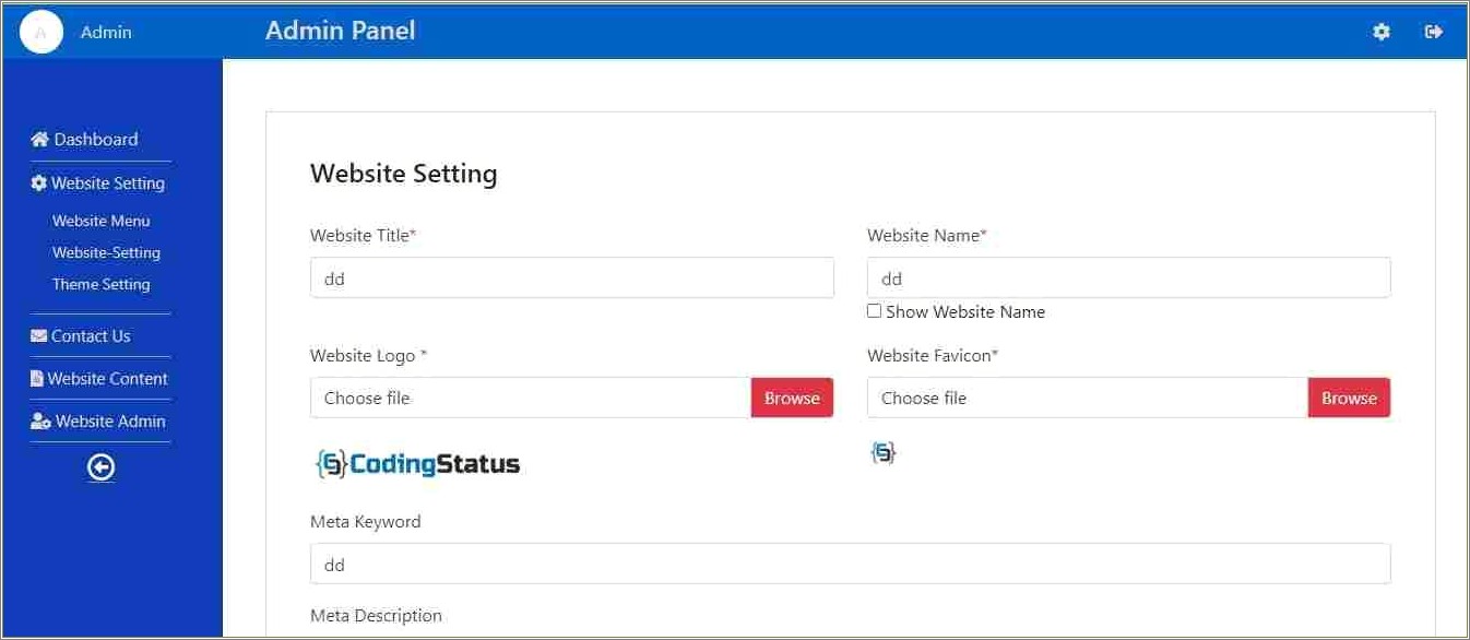 Admin Panel Template Free Download For Java