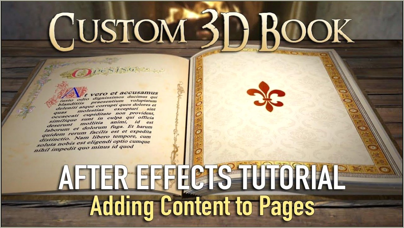 3d book after effects template download