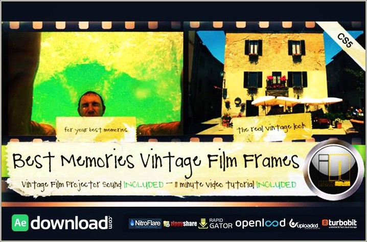after effects vintage frame slideshow template free download