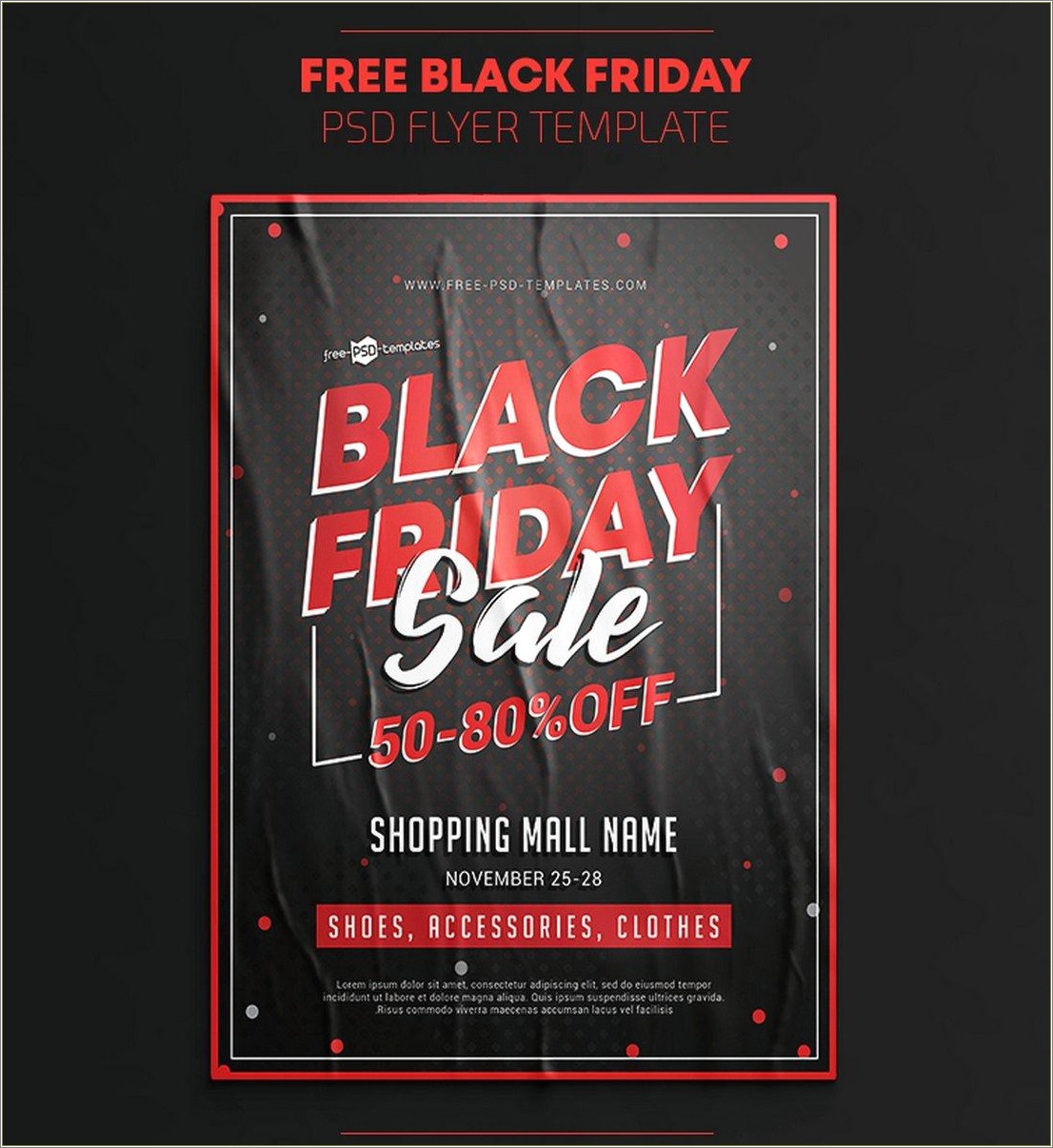 All Black Everything Party Flyer Template Free