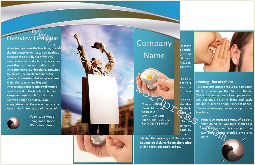 All Free Brochure Templates For Word Zip