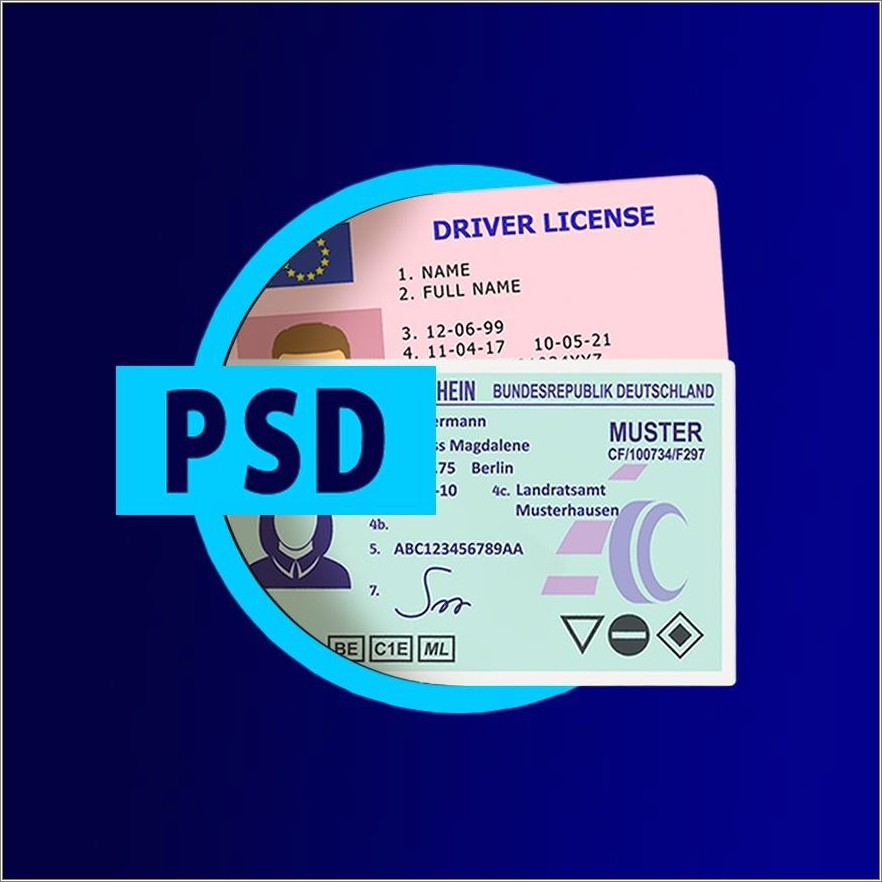 Atlanta Gerogia Usa Drivers License Psd Template Free