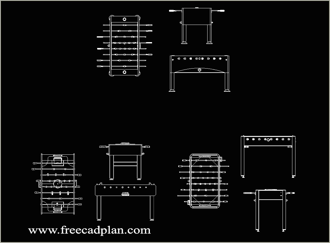 Autocad Free Template For Fuse Foosball Table - Resume Example Gallery