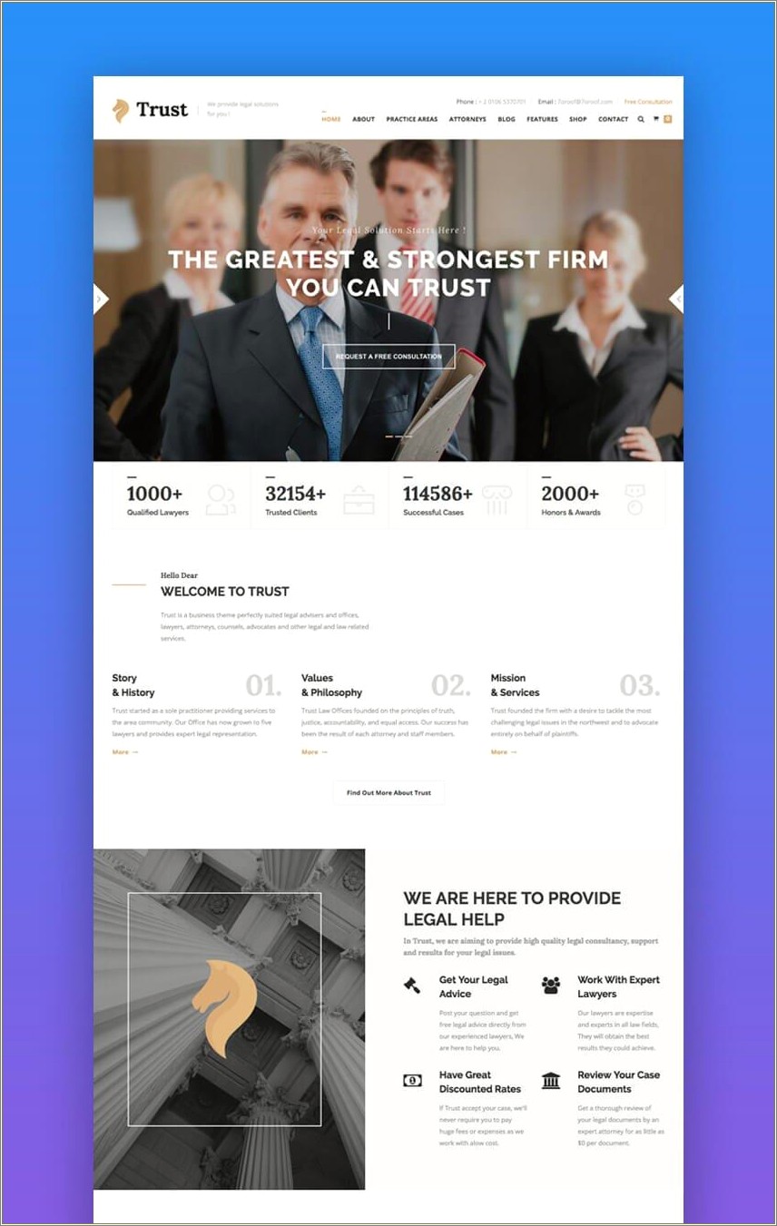 Barrister Lawyer Attorney Html Template Free Download