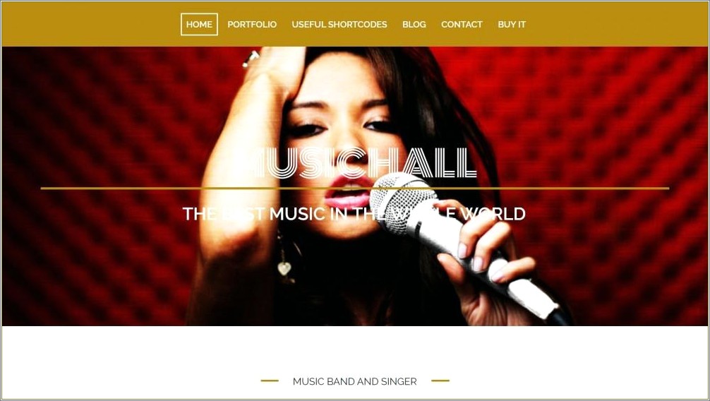 Best WordPress Free Template For Singer Songwriters