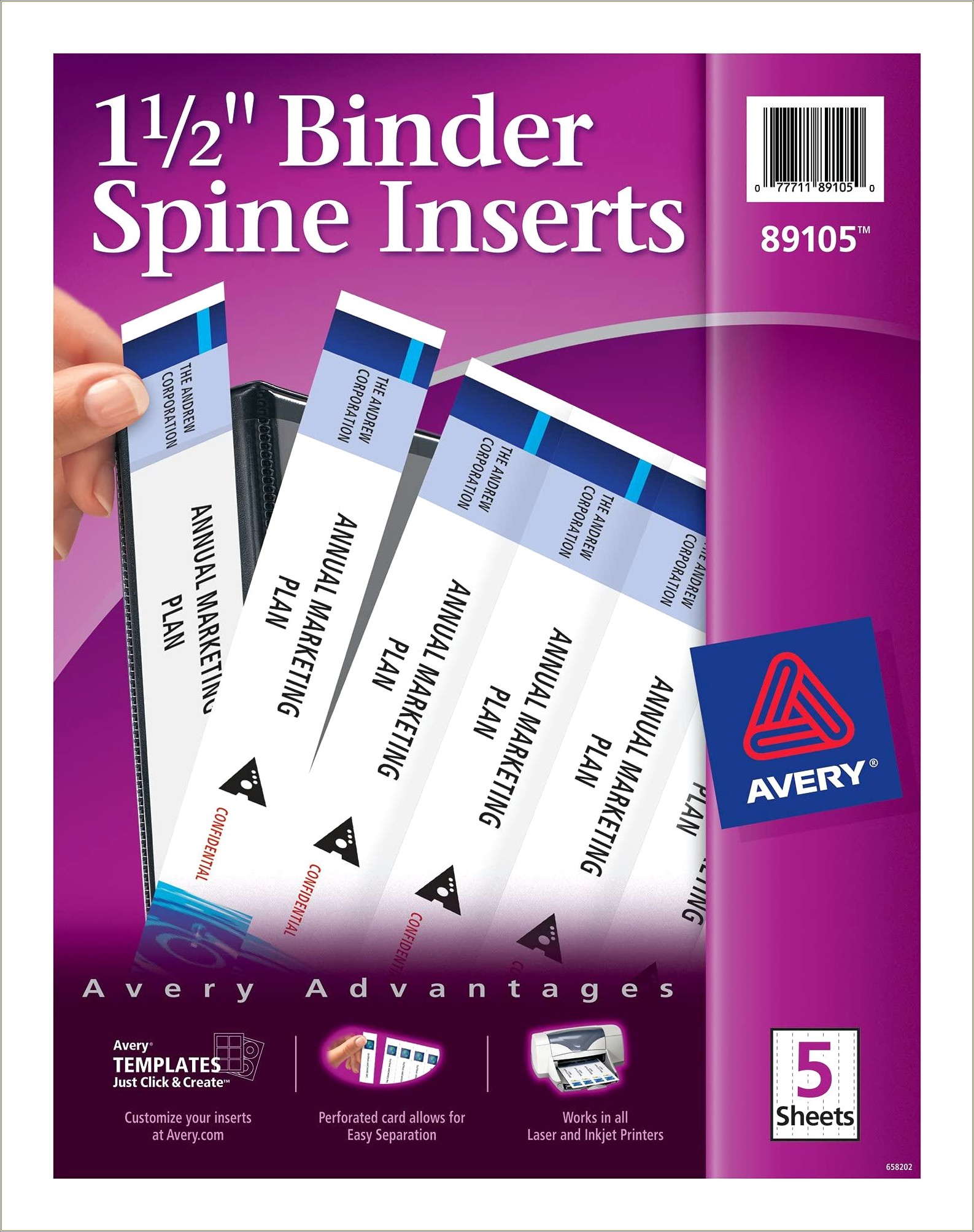 Binder Spine Template 1.5 Inch Free