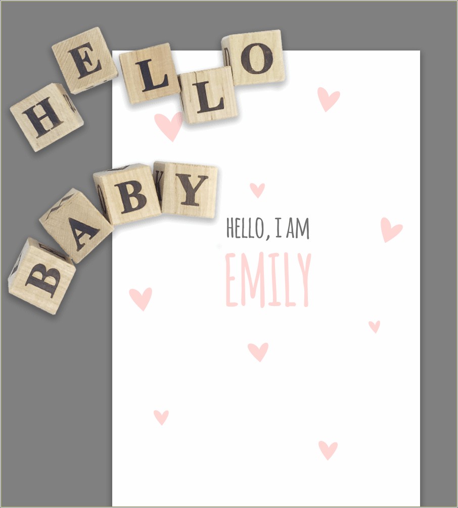 Birth Announcement Templates Free Black And White