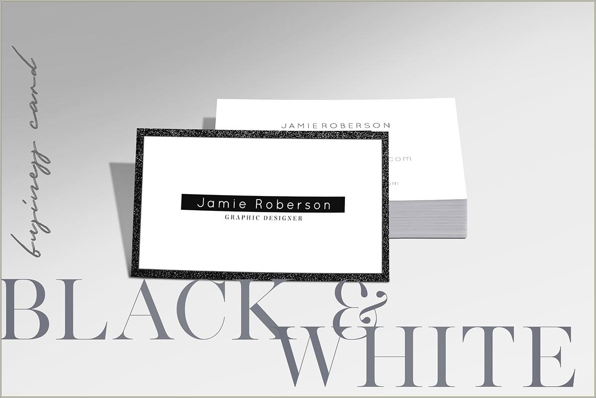 Black And White Business Cards Templates Free