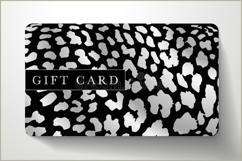 Black And White Gift Card Holder Template Free