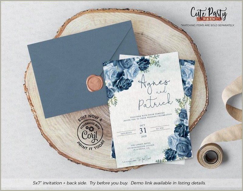 Blank Denim And Diamonds Invitation Templates Free