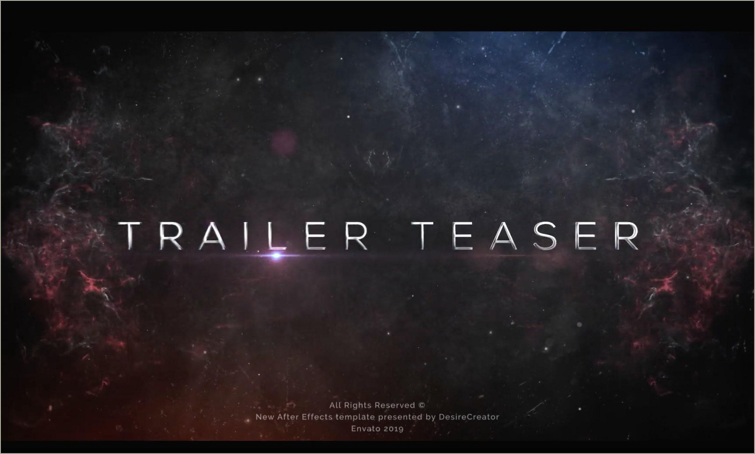 Blockbuster Trailer 12 After Effects Template Free Download