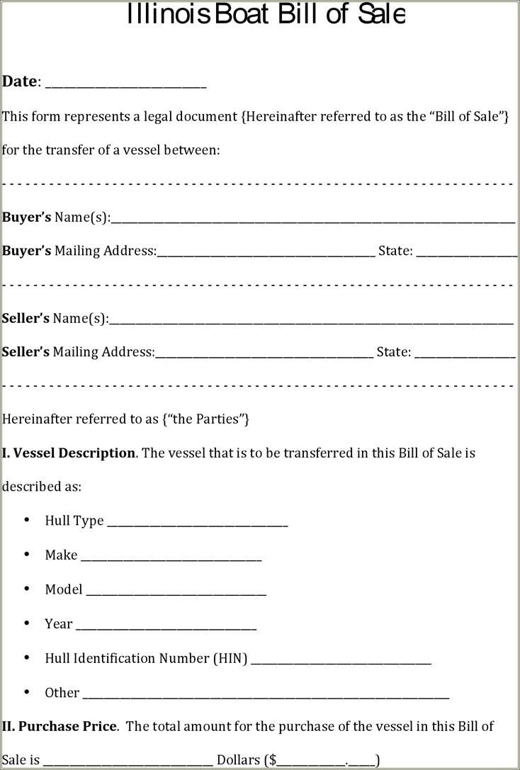 Boat Bill Of Sale Template Free Pdf Printable Resume Example Gallery