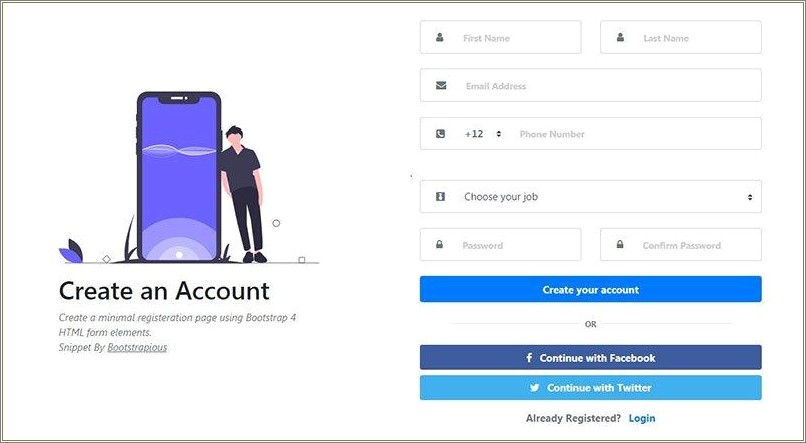 Bootstrap 4 Login Form Template Free Download