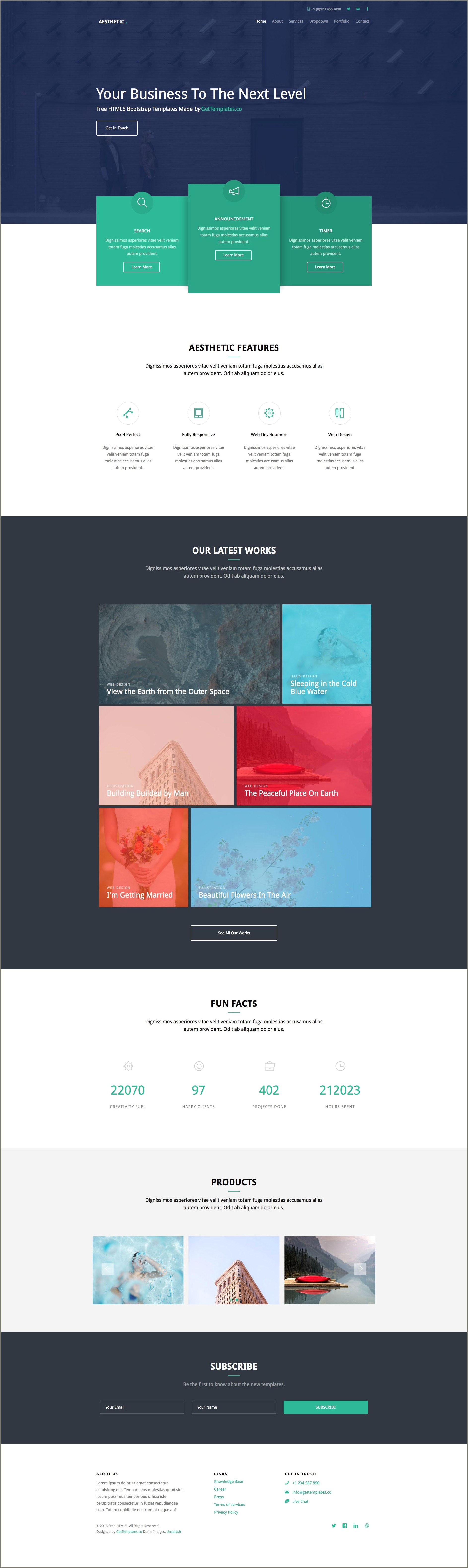 Bootstrap Landing Page With Form Template Free Download