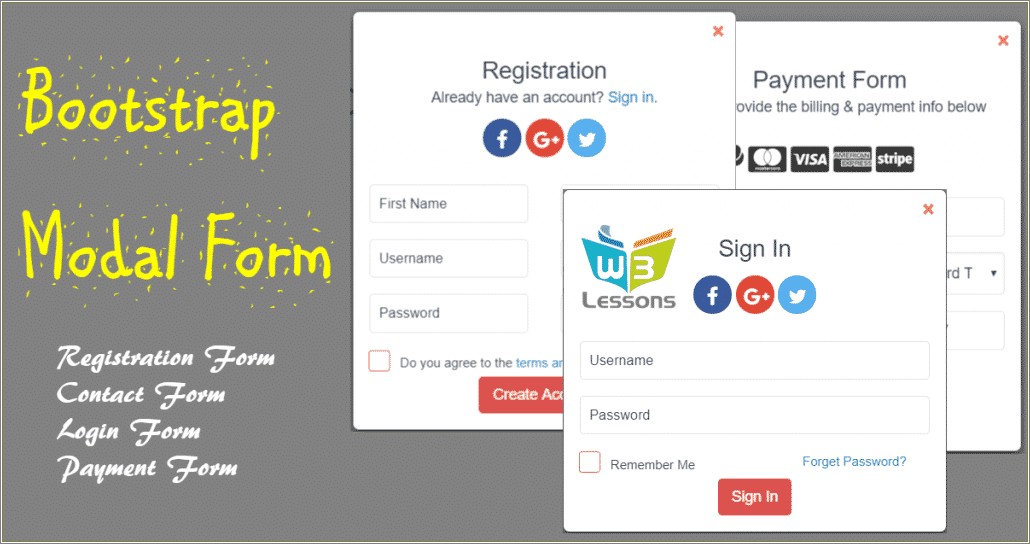 Bootstrap Registration Form With Validation Template Free Download